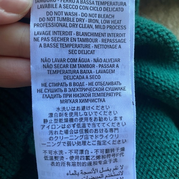 Gucci Forest Green Anchor Crest V Neck Wool Sweater Made Italy Varsity College - Picture 13 of 16